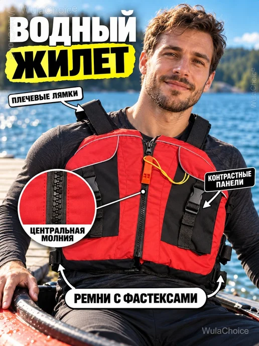 Страховочный жилет для SUP и лодки, до 100 кг, 100 кг