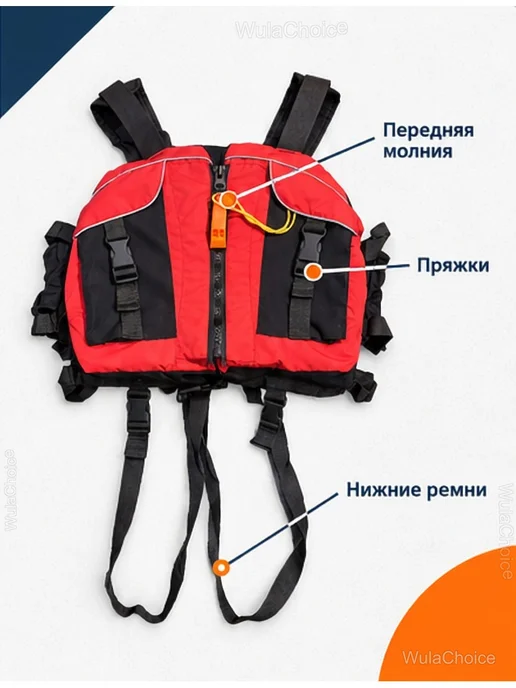 Страховочный жилет для SUP и лодки, до 100 кг, 100 кг, фото 3