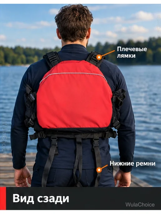 Страховочный жилет для SUP и лодки, до 100 кг, 100 кг, фото 5