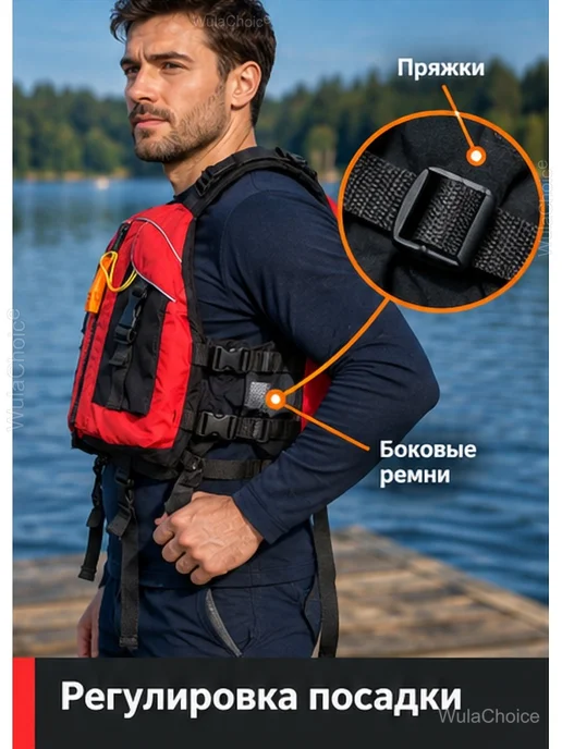 Страховочный жилет для SUP и лодки, до 100 кг, 100 кг, фото 6