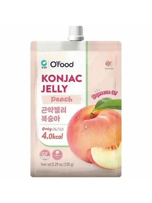 Желе из конжака со вкусом персика, O'Food Daesang, 150 г, 150 г