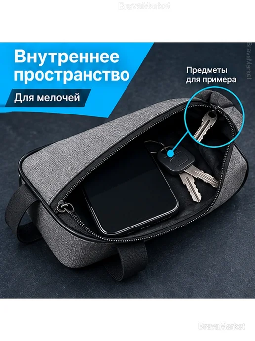 Велосумка на раму треугольная 1,5 л 26×14×6 см, 26x14, 1,5 л, фото 6