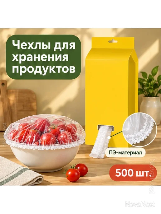 Пищевые чехлы на резинке для тарелок, 500 шт, 500 шт, фото 2