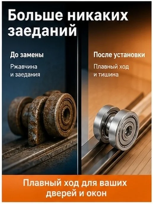 Стальной ролик с двойным подшипником для раздвижной двери, вариант, фото 2