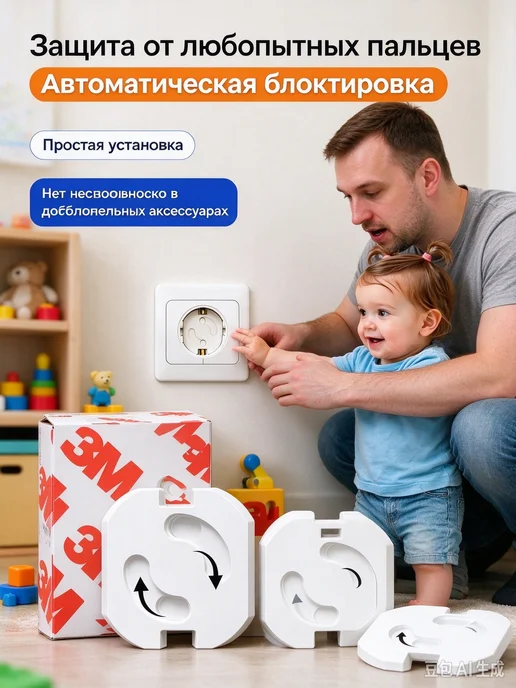 Заглушки для розеток от детей, 10 шт, 10 шт