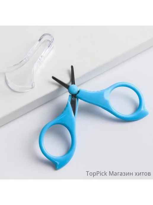 Детские маникюрные ножницы 0+ с защитным колпачком, вариант, фото 4