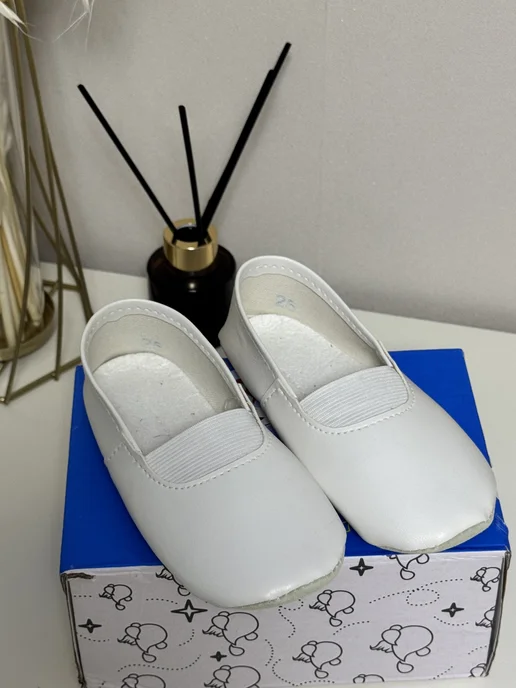 ZIANNA STORE Чешки белые детские для танцев гимнастики, белый