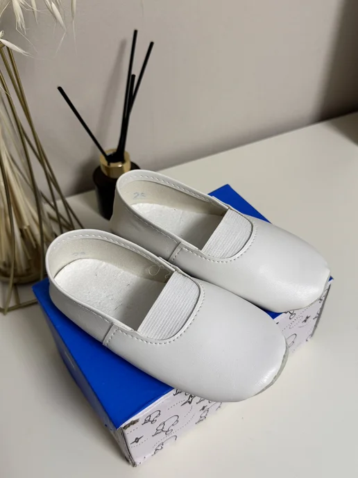 ZIANNA STORE Чешки белые детские для танцев гимнастики, белый, фото 2