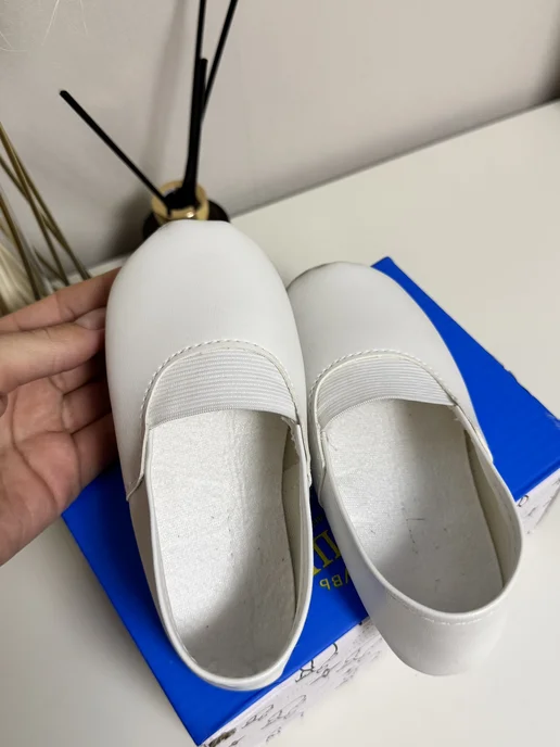 ZIANNA STORE Чешки белые детские для танцев гимнастики, белый, фото 3
