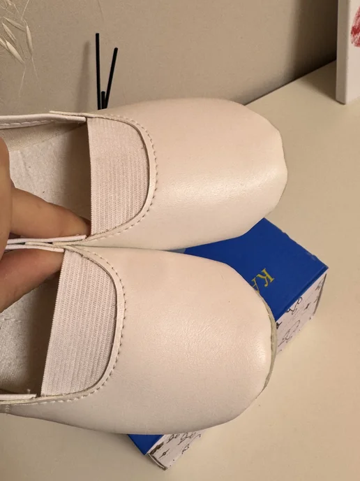 ZIANNA STORE Чешки белые детские для танцев гимнастики, белый, фото 5