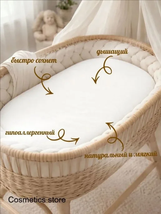 Матрас в люльку для новорожденных, вариант, фото 2