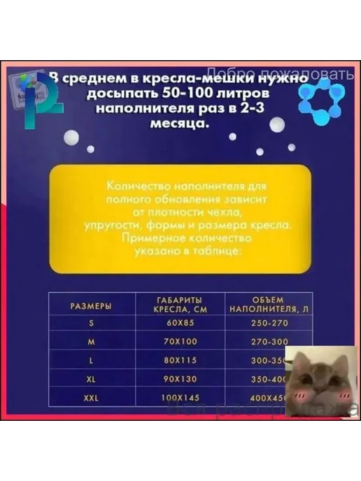Наполнитель для кресла-мешка, пенополистирол, 150 л, 150 л, фото 6