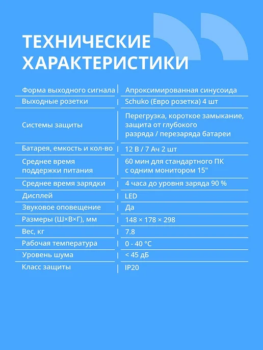 ИБП CBR Бесперебойник для компьютера Line Interactive 1200VA, вариант, фото 3