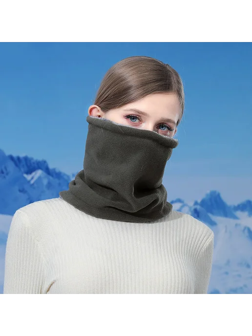 Утеплитель для шеи Men Women Windproof, маска, тёмно-серая, серый, фото 8