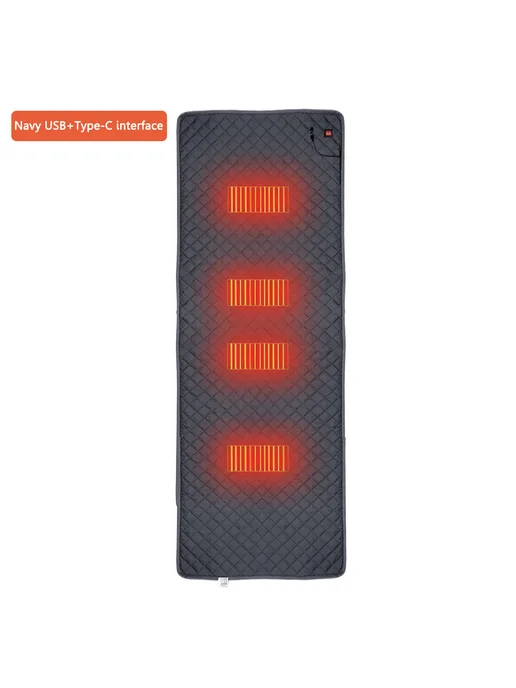 Грелочный электромат 3 уровня, палатка, USB+Type-C, тёмно-си, вариант, фото 2