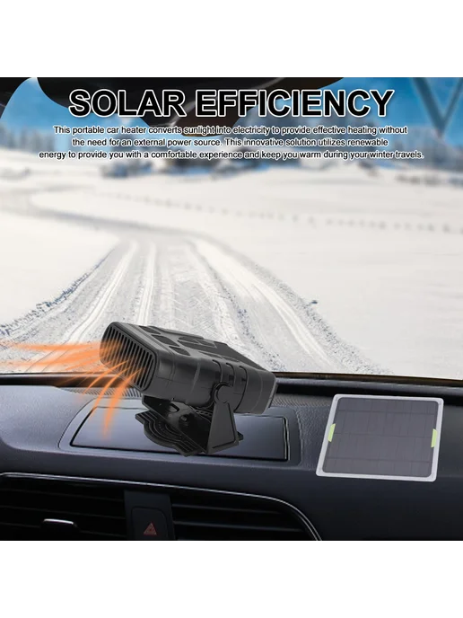 20W солнечный обогреватель зимний авто 12V 2A для Defroster, 20 Вт, фото 7