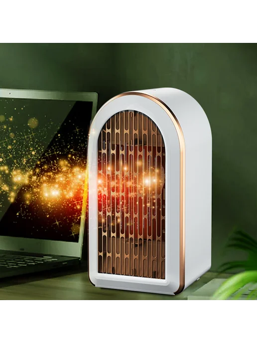Настольный вентилятор-обогреватель 1200W для офиса и дома, 1200 Вт, фото 2