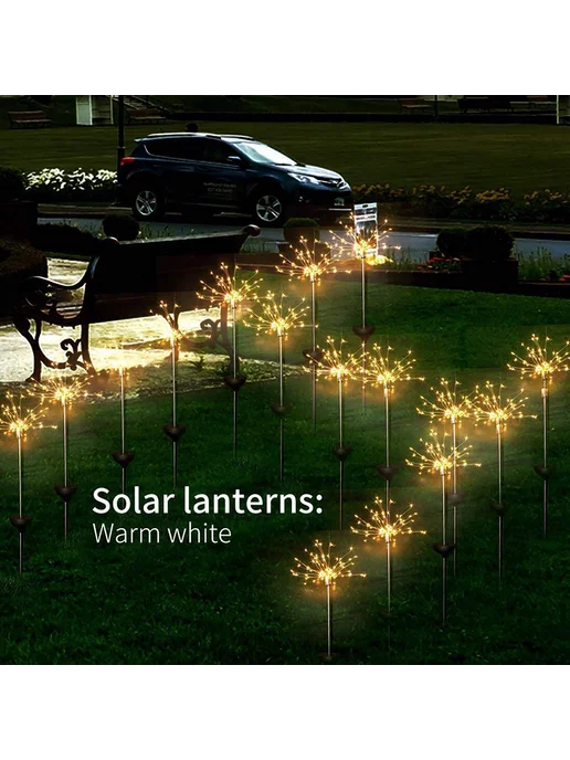 Solar Ground Light 150LED, простая установка, тёплый свет +1, вариант, фото 2