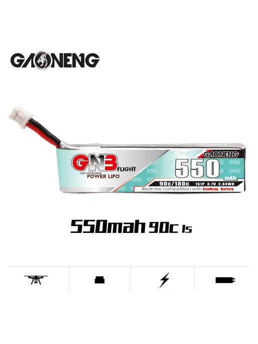 Аккумулятор Li-Po 550mAh 3.7V для дронов с разъемом PH2.0, 550 мАч, фото 2
