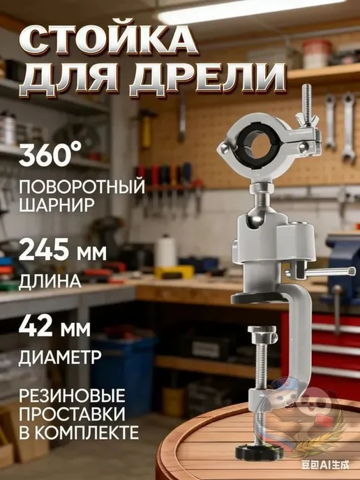 Верстачный зажим 360°, 150×80 мм, 150x80 мм, фото 2