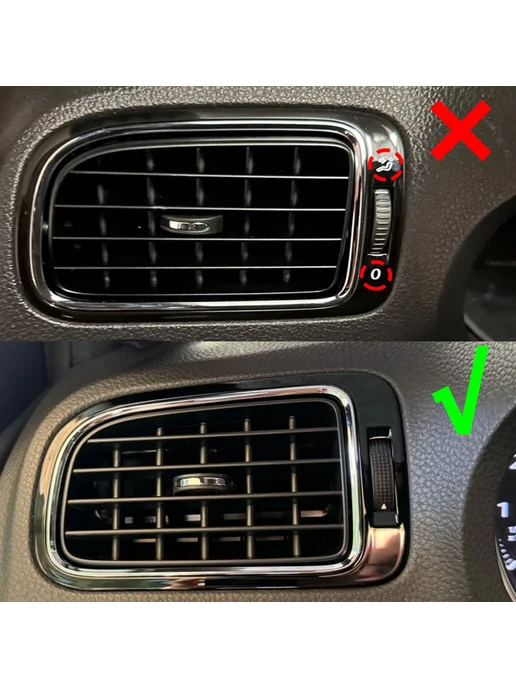 Решетка вентиляционная глянцево-черная Left для VW Polo 5 6R, черный, фото 4