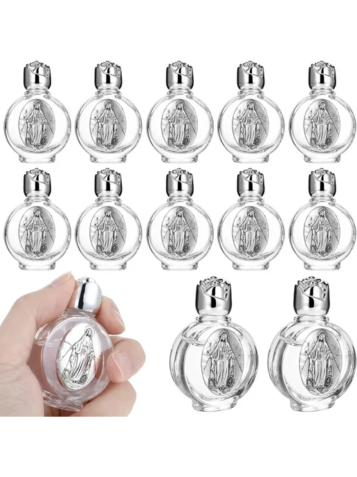 Нет бренда Стеклянная бутылочка для святой воды 0,5 унции 10pcs, 5 шт, фото 2