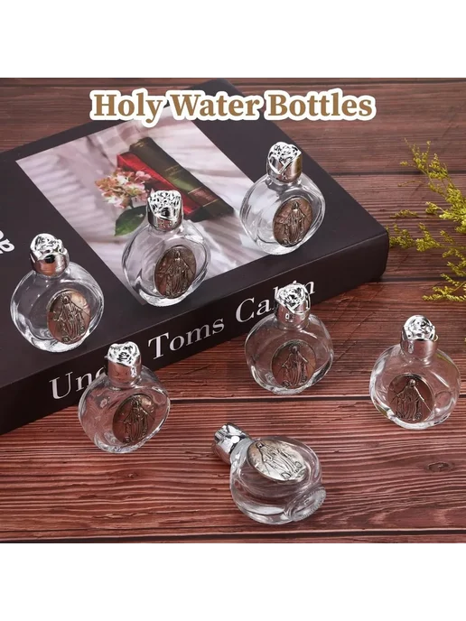 Нет бренда Стеклянная бутылочка для святой воды 0,5 унции 10pcs, 5 шт, фото 3