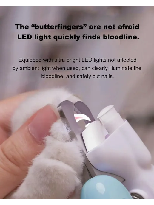 Нет бренда LED-когтерезы для собак и кошек из нержавеющей стали Blue LE, синий, фото 6