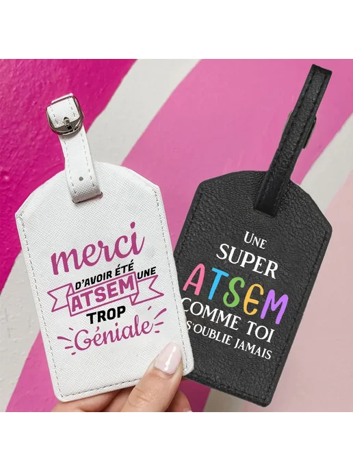 MENISCOUNTER Merci Super Atsem, багажные бирки из искусственной кожи с фр, вариант, фото 2