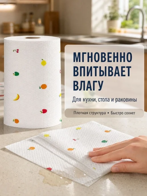 Бумажные полотенца в рулоне, 1 слой, с перфорацией, вариант, фото 2