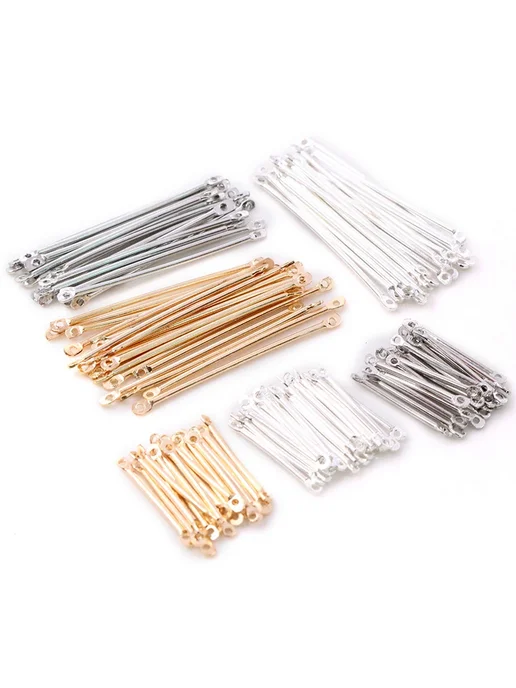 Wadsfred Cabos Соединители для сережек Rhodium, 100 шт, 100 шт, фото 4