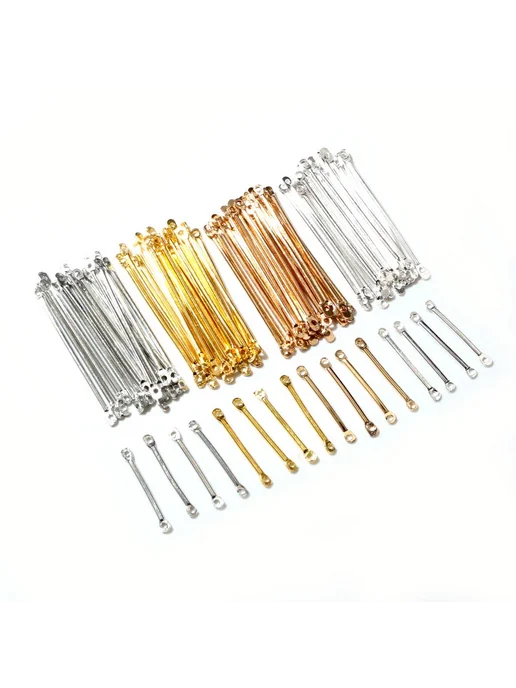 Wadsfred Cabos Соединители для сережек Rhodium, 100 шт, 100 шт, фото 5
