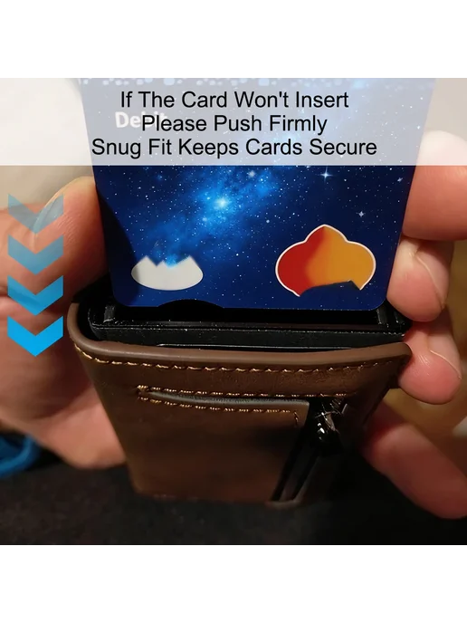 Нет бренда Тонкий RFID-защищенный Кошелек-портмоне С Выдвижным Механизм, черный, фото 7