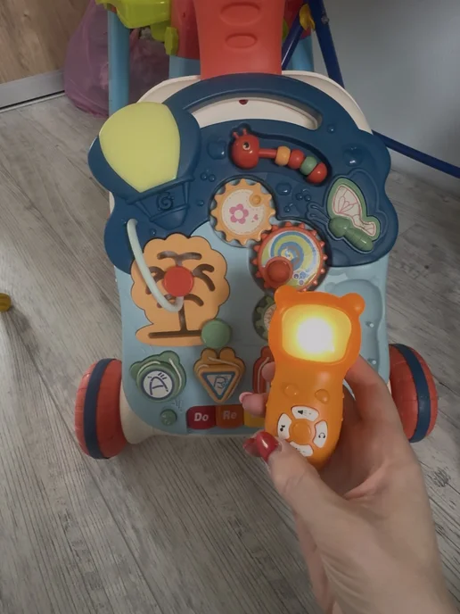 Детская ходунки-толокар - Многофункциональная игрушка для ма…, синий, фото 3