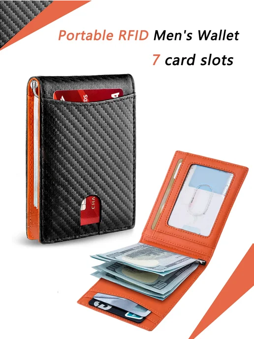 MIYIN Мужской Кошелек Из Углеродного Волокна С RFID-защитой QB344-, вариант, фото 2