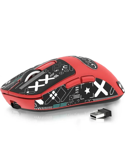 Attack Shark Беспроводная игровая мышь X3 white, красный