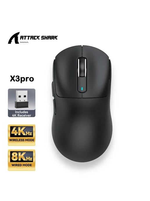 Attack Shark Беспроводная игровая мышь X3 white, белый, фото 3