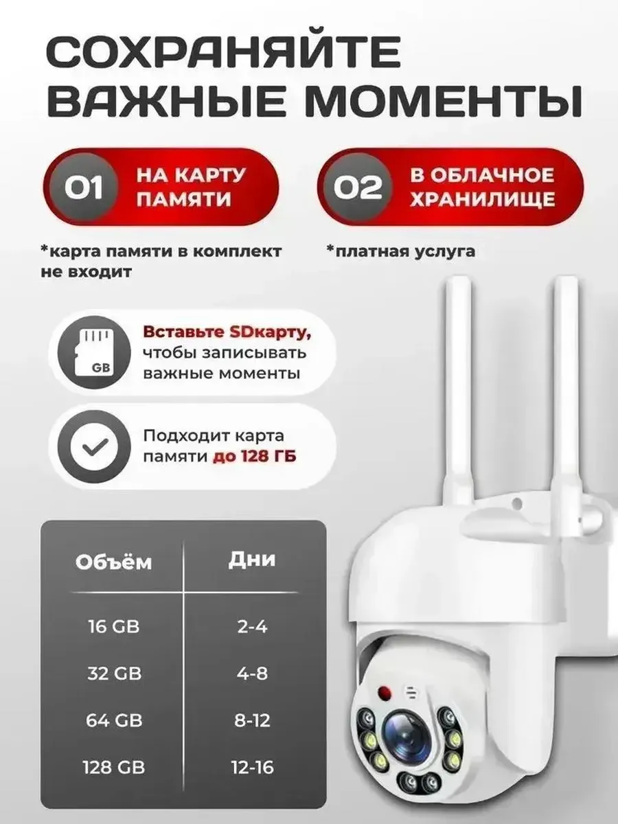 Видеокамера уличная поворотная Wi-Fi V380 PRO A6 — фото 5