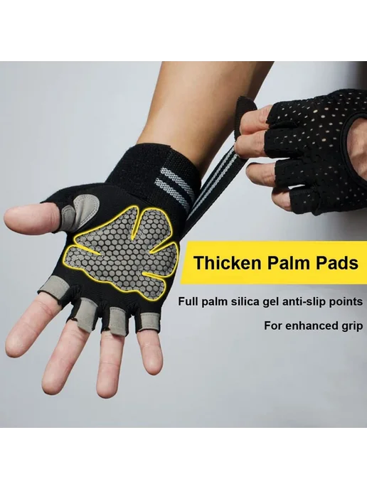 Нет бренда Перчатки для тяжелой атлетики Weight Lifting Glove Синий, M, розовый, фото 5