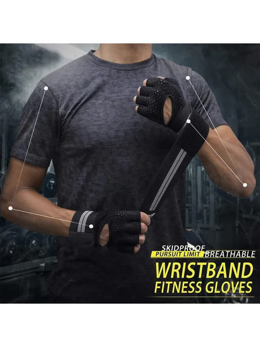 Нет бренда Перчатки для тяжелой атлетики Weight Lifting Glove Синий, M, розовый, фото 7