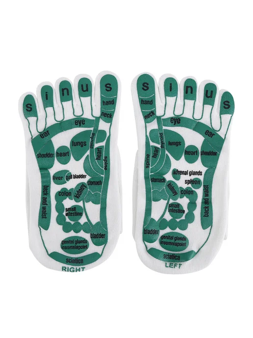 Носки Five Fingers для акупунктурных точек, дышащие, домашни, белый, фото 2