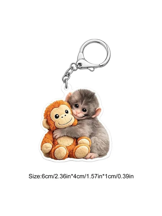 Пара брелков Monkey подвеска котик на рюкзак, авто, ключи, вариант, фото 5