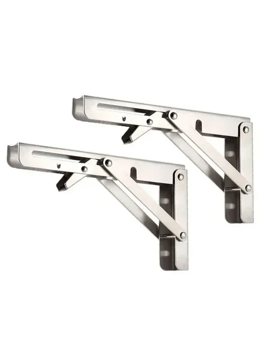 Нет бренда Складные треугольные кронштейны для полок black 10inch 2pc, черный, фото 4