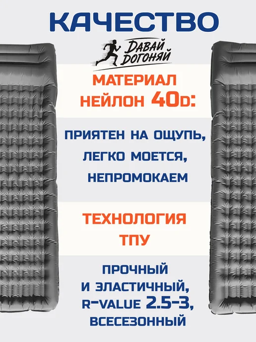 Давай Догоняй Коврик туристический двуспальный, вариант, фото 6